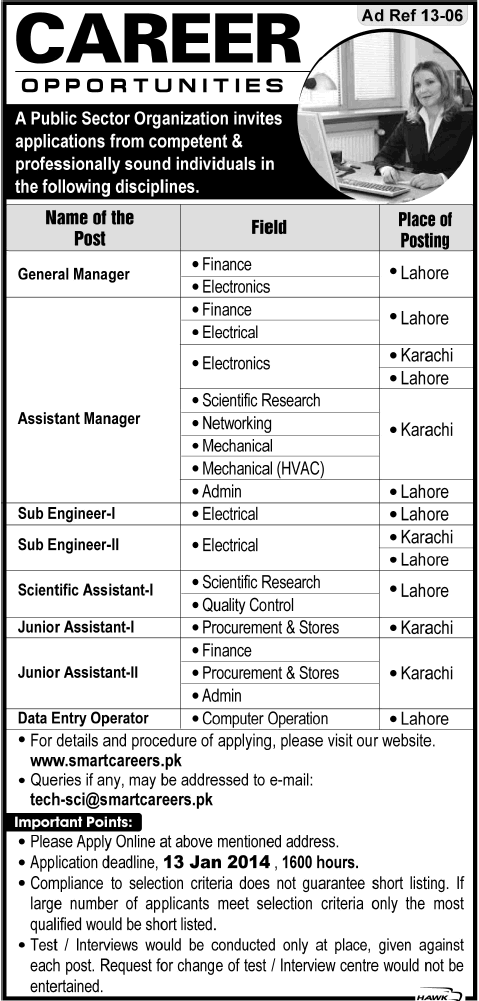 Jobs in SUPARCO (www.smartcareers.pk) 2014 Latest