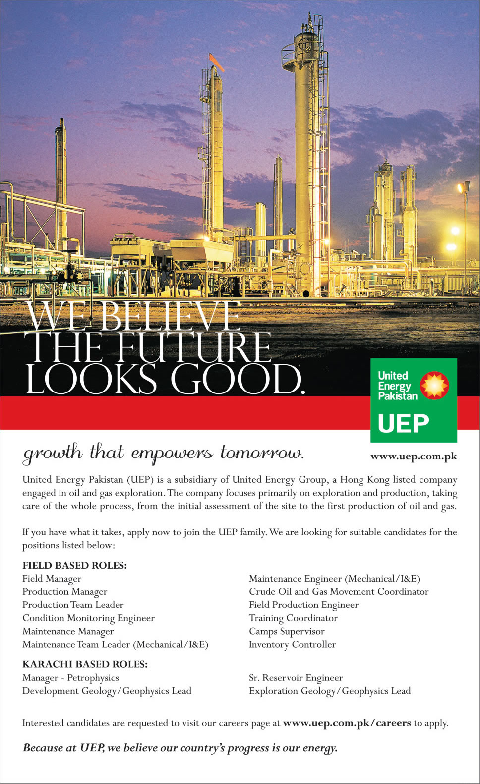 United Energy Pakistan (UEP) Jobs 2014 March United Energy Group