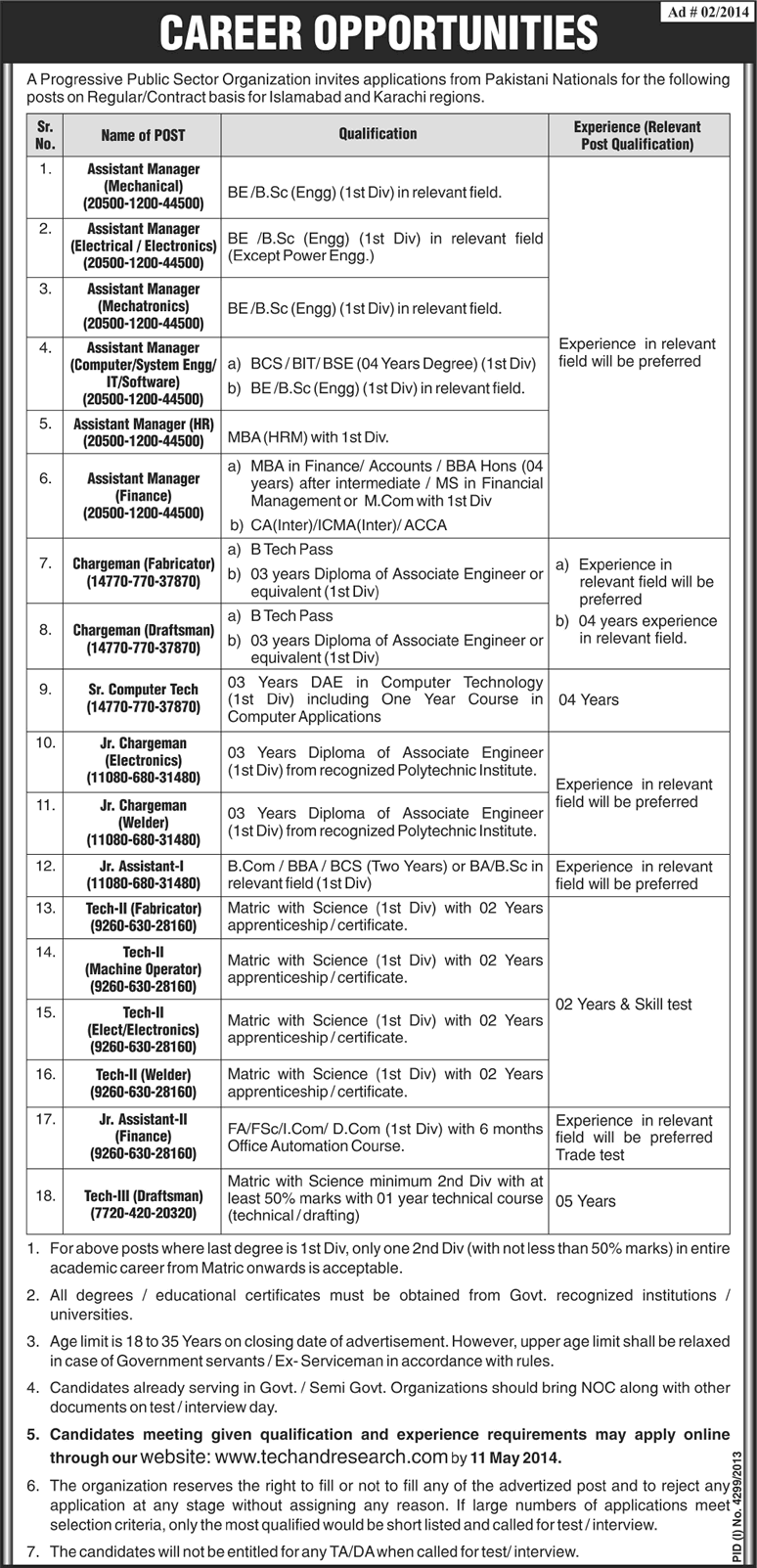 www.techandresearch.com Jobs 2014 April Online Application Form