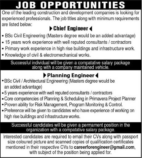 Architectural & Civil Engineering Jobs in Pakistan 2014 May