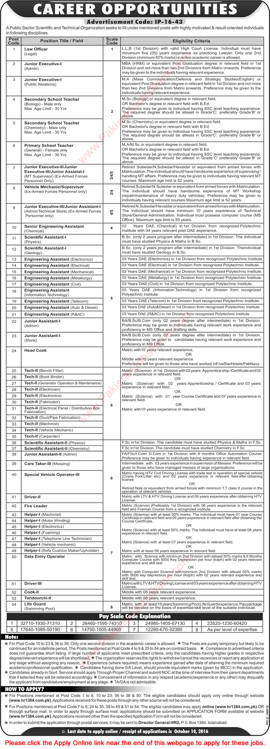 www.hr1384.com.pk Jobs September 2016 KRL Online Application Form Latest / New