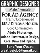 Graphic Designer Jobs in Lahore May 2018 at Advertising Agency Latest