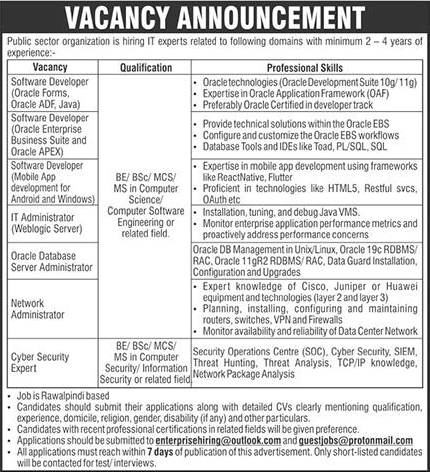 Public Sector Organization Jobs May 2023 June Software Developers & Others Latest