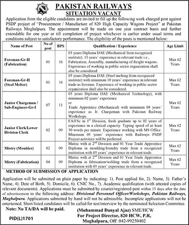 Pakistan Railways Jobs November 2023 Sub Engineers & Others Latest