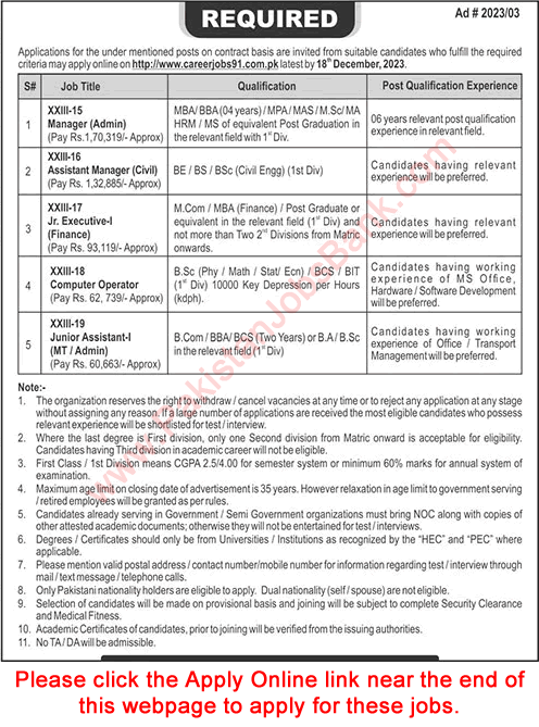 www careerjobs91 com pk Jobs December 2023 Apply Online NESCOM / AERO / AWC Latest