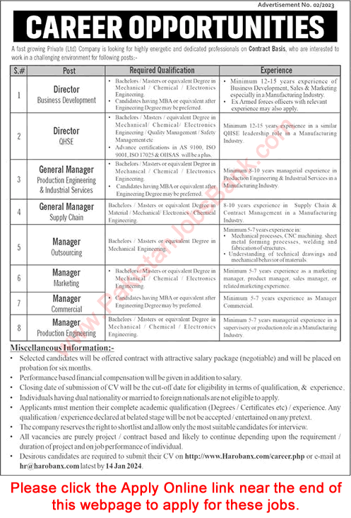 HaroBanx Industries Jobs December 2023 / 2024 Apply Online Latest