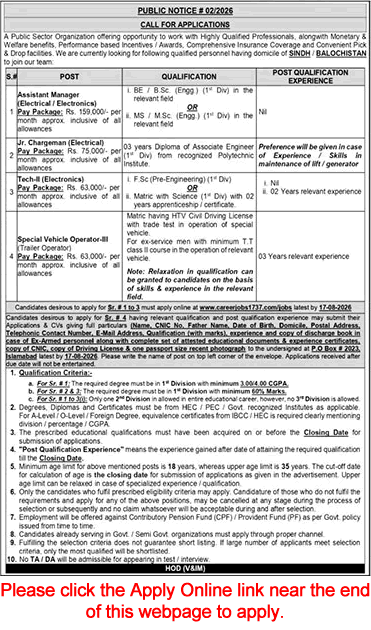 Public Sector Organization Jobs August 2026 careerjobs1737 com Apply Online NDC / NESCOM Latest