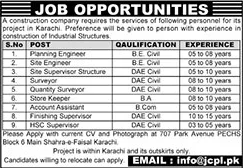 Jammy Constructors Pvt Ltd Karachi Jobs 2026 September / October Civil Engineers & Others Latest